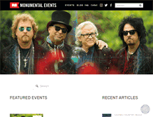 Tablet Screenshot of monumentalevents.com